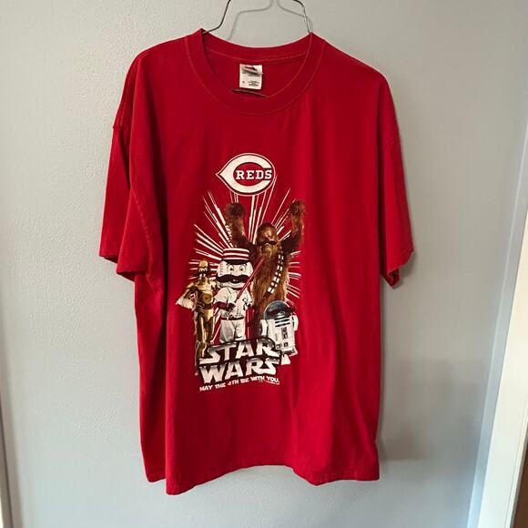 Fruit of the Loom Other - Cincinnati Reds Star Wars May the 4th Be With You Red T-Shirt Sz XL
